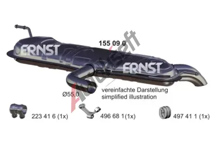ERNST Zadn tlumi vfuku ERN 155090, 155090