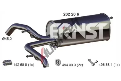 ERNST Zadn tlumi vfuku ERN 202206, 202206