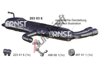ERNST Zadn� tlumi� v�fuku ERN 203036, 203036