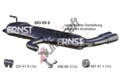 ERNST Zadn� tlumi� v�fuku ERN 203050, 203050