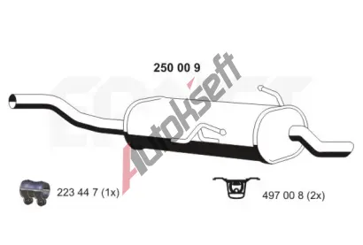 ERNST Zadn tlumi vfuku ERN 250009, 250009