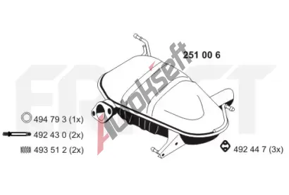 ERNST Zadní tlumič výfuku ERN 251006, 251006 ERNST Zadní tlumič výfuku ERN 251006, 251006
