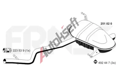 ERNST Zadn� tlumi� v�fuku ERN 251020, 251020