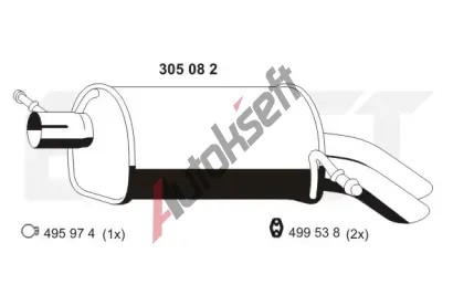 ERNST Zadn tlumi vfuku ERN 305082, 305082