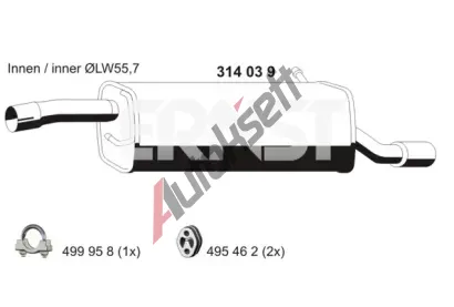 ERNST Zadn tlumi vfuku ERN 314039, 314039