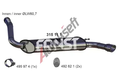 ERNST Zadn tlumi vfuku ERN 315111, 315111