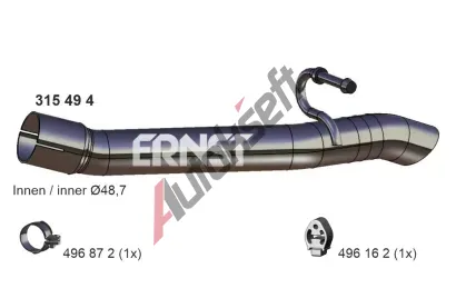 ERNST Výfuková trubka ERN 315494, 315494 ERNST Výfuková trubka ERN 315494, 315494