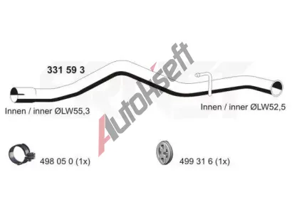 ERNST Výfuková trubka ERN 331593, 331593  ERNST Výfuková trubka ERN 331593, 331593