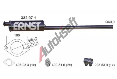 ERNST Stedn tlumi vfuku ERN 332071, 332071