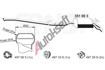 ERNST Zadn tlumi vfuku ERN 351003, 351003
