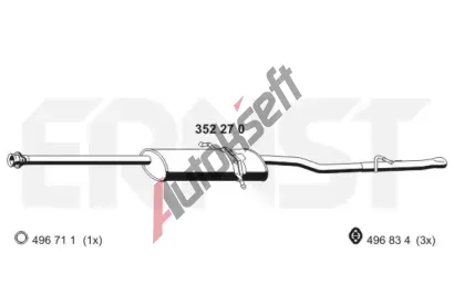 ERNST Zadn tlumi vfuku ERN 351270, 351270