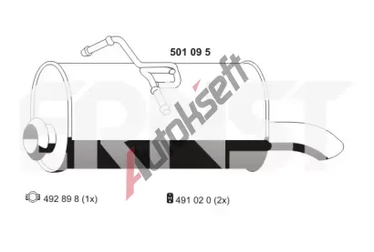 ERNST Zadn tlumi vfuku ERN 501095, 501095