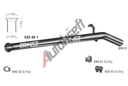 ERNST Výfuková trubka ERN 520461, 520461 ERNST Výfuková trubka ERN 520461, 520461