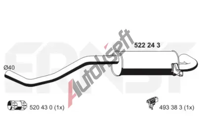 ERNST Zadn tlumi vfuku ERN 522243, 522243