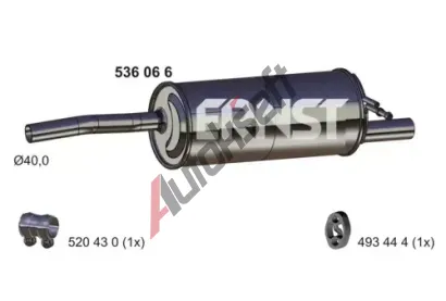 ERNST Zadní tlumič výfuku ERN 536066, 536066 ERNST Zadní tlumič výfuku ERN 536066, 536066