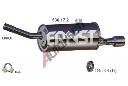 ERNST Zadní tlumič výfuku ERN 536172, 536172 ERNST Zadní tlumič výfuku ERN 536172, 536172