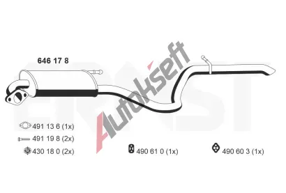 ERNST Zadn� tlumi� v�fuku ERN 646178, 646178