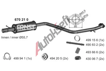 ERNST Stedn tlumi vfuku ERN 670210, 670210