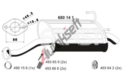 ERNST Zadn tlumi vfuku ERN 680141, 680141