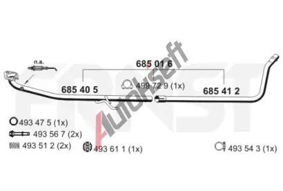 ERNST Vfukov trubka Set ERN 685016, 685016