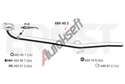 ERNST Výfuková trubka ERN 686402, 686402 ERNST Výfuková trubka ERN 686402, 686402