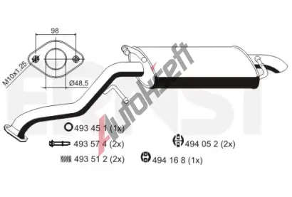 ERNST Zadn� tlumi� v�fuku ERN 687027, 687027