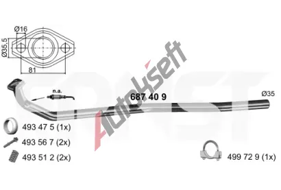 ERNST Výfuková trubka ERN 687409, 687409 ERNST Výfuková trubka ERN 687409, 687409