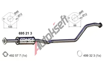ERNST Stedn tlumi vfuku ERN 695213, 695213
