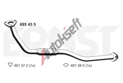 ERNST Výfuková trubka ERN 695435, 695435 ERNST Výfuková trubka ERN 695435, 695435