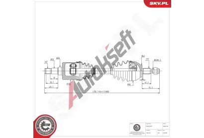 ESEN SKV Hnací hřídel ESN 40SKV144, 40SKV144 ESEN SKV Hnací hřídel ESN 40SKV144, 40SKV144