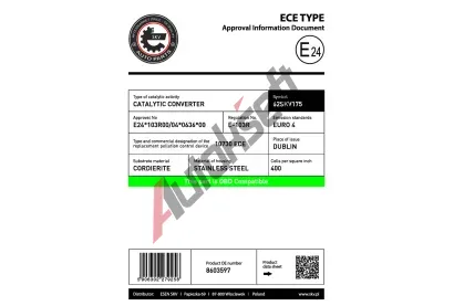 ESEN SKV Katalyz�tor ESN 62SKV175, 62SKV175