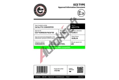 ESEN SKV Katalyz�tor ESN 62SKV176, 62SKV176