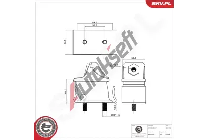 ESEN SKV Zavěšení motoru ESN 75SKV016, 75SKV016 ESEN SKV Zavěšení motoru ESN 75SKV016, 75SKV016
