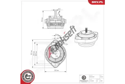 ESEN SKV Zavěšení motoru ESN 75SKV154, 75SKV154 ESEN SKV Zavěšení motoru ESN 75SKV154, 75SKV154