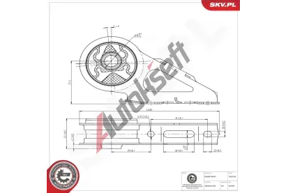ESEN SKV Zavěšení motoru ESN 75SKV230, 75SKV230 ESEN SKV Zavěšení motoru ESN 75SKV230, 75SKV230