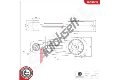 ESEN SKV Zavěšení motoru ESN 75SKV237, 75SKV237 ESEN SKV Zavěšení motoru ESN 75SKV237, 75SKV237