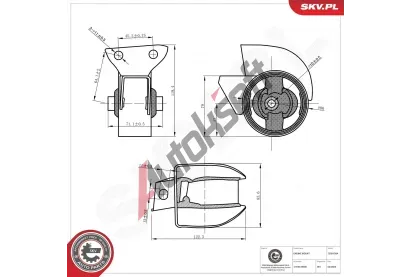 ESEN SKV Zavěšení motoru ESN 75SKV264, 75SKV264 ESEN SKV Zavěšení motoru ESN 75SKV264, 75SKV264