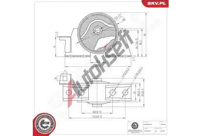 ESEN SKV Zavěšení motoru ESN 75SKV265, 75SKV265 ESEN SKV Zavěšení motoru ESN 75SKV265, 75SKV265