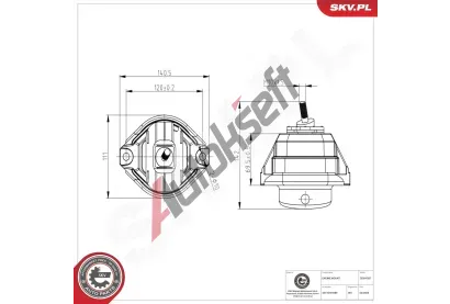 ESEN SKV Zavěšení motoru ESN 75SKV287, 75SKV287 ESEN SKV Zavěšení motoru ESN 75SKV287, 75SKV287