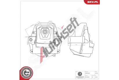 ESEN SKV Zavěšení motoru ESN 75SKV327, 75SKV327 ESEN SKV Zavěšení motoru ESN 75SKV327, 75SKV327