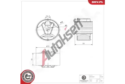 ESEN SKV Zavěšení motoru ESN 75SKV342, 75SKV342 ESEN SKV Zavěšení motoru ESN 75SKV342, 75SKV342