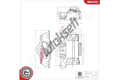 ESEN SKV Uložení automatické převodovky ESN 75SKV816, 75SKV816 ESEN SKV Uložení automatické převodovky ESN 75SKV816, 75SKV816