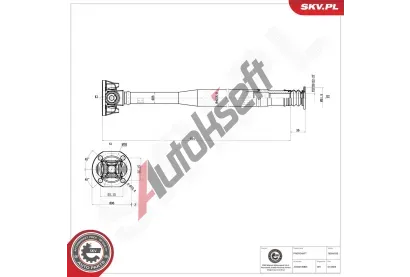 ESEN SKV Hnací hřídel ESN 76SKV035, 76SKV035 ESEN SKV Hnací hřídel ESN 76SKV035, 76SKV035