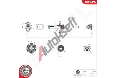 ESEN SKV Hnací hřídel ESN 76SKV064, 76SKV064 ESEN SKV Hnací hřídel ESN 76SKV064, 76SKV064