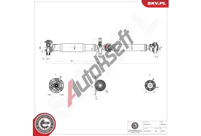 ESEN SKV Hnací hřídel ESN 76SKV067, 76SKV067 ESEN SKV Hnací hřídel ESN 76SKV067, 76SKV067