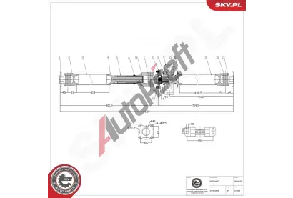 ESEN SKV Hnací hřídel ESN 76SKV135, 76SKV135 ESEN SKV Hnací hřídel ESN 76SKV135, 76SKV135