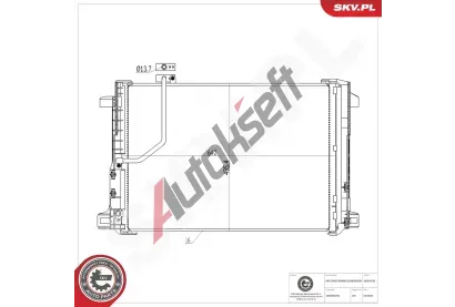 ESEN SKV Kondenzátor klimatizace ESN 86SKV059, 86SKV059 ESEN SKV Kondenzátor klimatizace ESN 86SKV059, 86SKV059