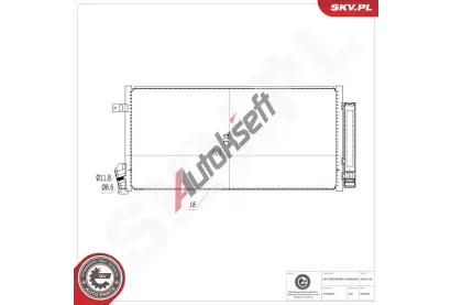 ESEN SKV Kondenz�tor klimatizace ESN 86SKV129, 86SKV129