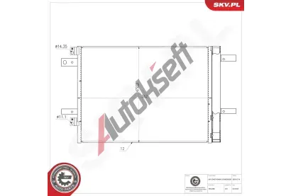 ESEN SKV Kondenz�tor klimatizace ESN 86SKV214, 86SKV214