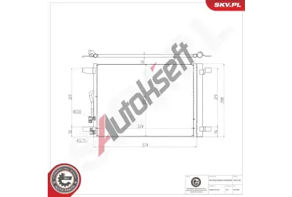 ESEN SKV Kondenz�tor klimatizace ESN 86SKV382, 86SKV382